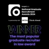 The most popular graduate recruiter in law award 2024, sponsored by Cibyl